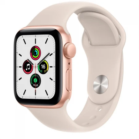 Смарт-часы Apple Watch SE, 40mm Gold Aluminium Case with Starlight Sport Band Regular, (MKQ03GK/A) Смарт-часы Apple Watch SE, 40mm Gold Aluminium Case with Starlight Sport Band Regular, (MKQ03GK/A)