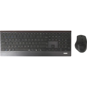 Клавиатура + мышь Rapoo 9500M, Қара
