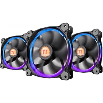 Комплект вентиляторов для корпуса Thermaltake Riing 12 LED RGB, (3-Fan Pack) (CL-F042-PL12SW-B)