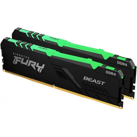 ОЗУ Kingston Fury Beast RGB 32GB (2х16GB) 3200MHz DIMM DDR4, (KF432C16BBAK2/32)