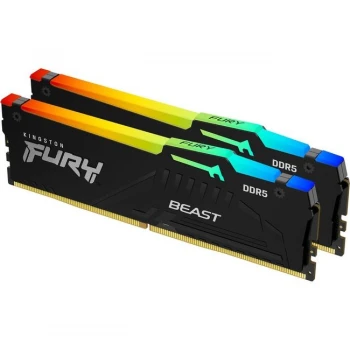 ОЗУ Kingston Fury Beast RGB 16GB (2х8GB) 5600MHz DIMM DDR5, (KF556C40BBAK2-16)