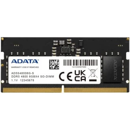 ОЗУ Adata 8GB 4800MHz SODIMM DDR5, (AD5S48008G-S)