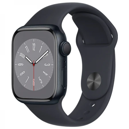 Смарт-часы Apple Watch Series 8, 45mm Midnight Aluminium Case with Midnight Sport Band - Regular, (MNP13GK/A)