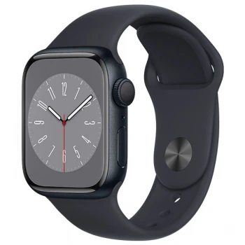 Apple Watch Series 8, 41мм Midnight Aluminium кейсімен Midnight Sport Band - Regular, (MNP53GK/A)