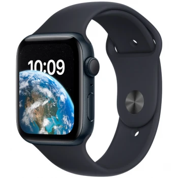 Смарт-часы Apple Watch SE, 44mm Midnight Aluminium Case with Midnight Sport Band - Regular, (MNK03GK/A)