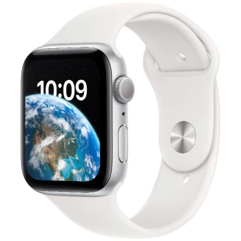 Смарт-часы Apple Watch SE, 40mm Silver Aluminium Case with Midnight Sport Band - Regular, (MNJV3GK/A)