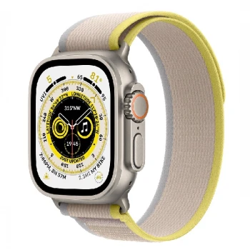 Смарт-сағат Apple Watch Ultra, 49мм Титан қоры Yellow/Beige Trail Loop S/M, (MNHK3GK/A)