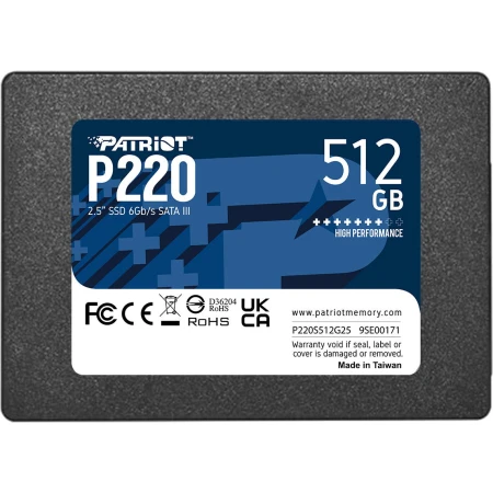 SSD диск Patriot P220 512GB, (P220S512G25)