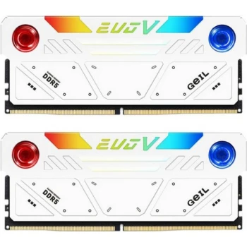 ОЗУ GeiL EVO V RGB White 32GB (2х16GB) 7200MHz DIMM DDR5, (GESW532GB7200C36ADC)