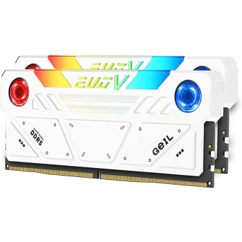ОЗУ GeiL EVO V RGB White 32GB (2х16GB) 6400MHz DIMM DDR5, (GESW532GB6400C38ADC)