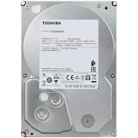 Жесткий диск Toshiba DT02 6TB, (DT02ABA600)
