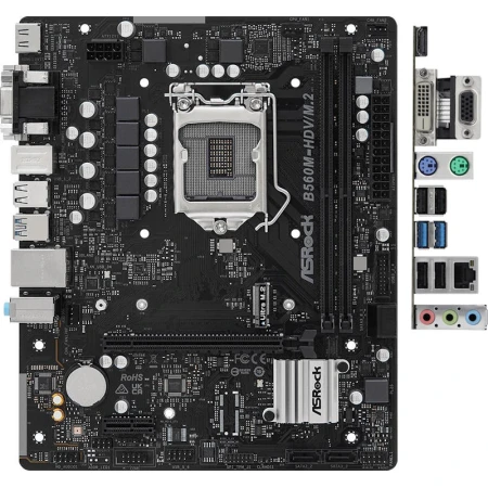 Материнская плата ASRock B560M-HDV/M.2 DDR4 Материнская плата ASRock B560M-HDV/M.2 DDR4
