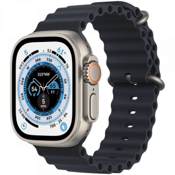 Apple Watch Ultra смарт-сағаты, 49мм титан қорымен жасалған, Түнгіш деңгейі бойынша (MQFK3GK/A)