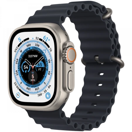 Apple Watch Ultra смарт-сағаты, 49мм титан қорымен жасалған, Түнгіш деңгейі бойынша (MQFK3GK/A)