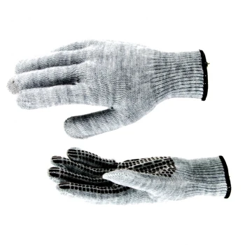 Сибртех компаниясының акрил, ПВХ гелі "Протектор" перчаткалары, сұр тұмсық, оверлок, Ресей (68662)