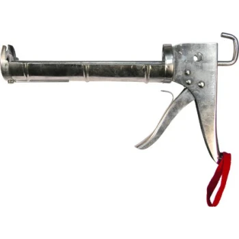 Пистолет для герметика Matrix 310 мл, "полуоткрытый", хромир., зубчатый шток 7 мм (88640)