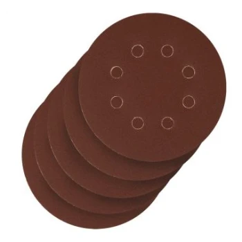Сибртех компаниясының "липучка" астындағы қырғыш абразивтік дискі, перфорацияланған, P 180, 125 мм, 5 шт