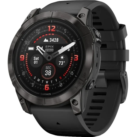 Смарт-часы Garmin Epix Pro (Gen 2) Sapphire Edition, 47mm кожаный ремешок, (010-02803-30)