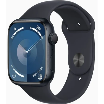 Смарт-часы Apple Watch Series 9, 45mm Midnight Aluminium Case with Midnight Sport Band - M/L, (MR9A3QR/A)