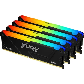 ОЗУ Kingston Fury Beast RGB 128GB (4х32GB) 3200МГц DIMM DDR4, (KF432C16BB2AK4/128)