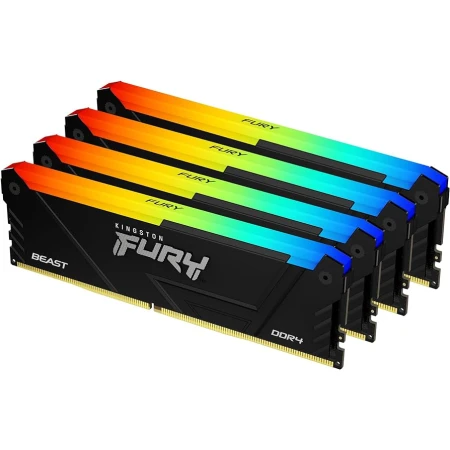ОЗУ Kingston Fury Beast RGB 128GB (4х32GB) 3600MHz DIMM DDR4, (KF436C18BB2AK4/128)