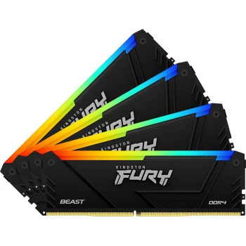 ОЗУ Kingston Fury Beast RGB 64GB (2х16GB) 3200MHz DIMM DDR4, (KF432C16BB12AK4/64)
