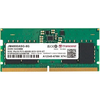 ОЗУ Transcend JetRam 8GB 4800MHz SODIMM DDR5, (JM4800ASG-8G)