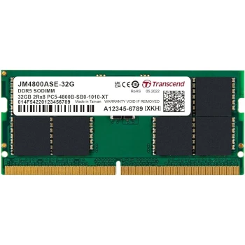 ОЗУ Transcend JetRam 32GB 4800MHz SODIMM DDR5, (JM4800ASE-32G)