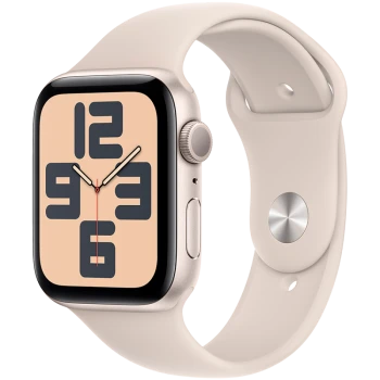 Смарт-часы Apple Watch SE 2023, 44mm Starlight Aluminium Case with Starlight Sport Band - M/L, (MRE53QR/A)