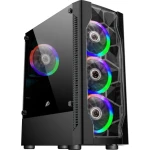 Корпус 1stPlayer D4 Black, (D4-BK-1F5M-3F5S)