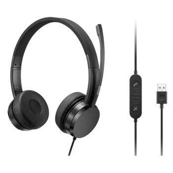 Гарнитура Lenovo USB-A Wired Stereo On-Ear Headset, (4XD1K18260)