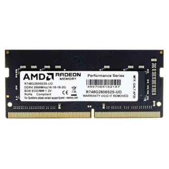 ОЗУ AMD Radeon R7 Performance 8GB 2666MHz SODIMM DDR4, (R748G2606S2S-U)