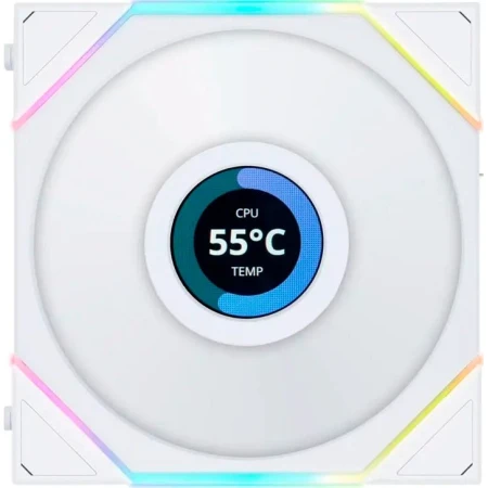 Вентилятор для корпуса Lian Li Uni Fan TL LCD Reverse Blade White, (G99.12RTLLCD1W.00)