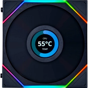 Вентилятор для корпуса Lian Li Uni Fan TL LCD Reverse Blade Black, (G99.12RTLLCD1B.00)