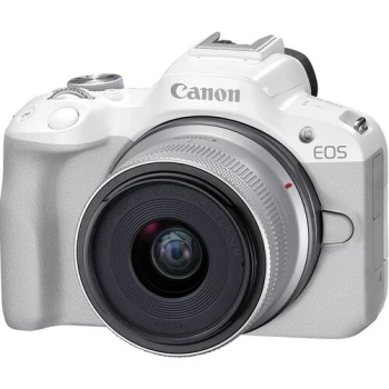 Системный фотоаппарат Canon EOS R50, 18-45mm IS STM White, (5812C030)