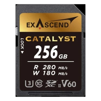 Карта памяти Exascend Catalyst SD 256GB, Class 3 UHS-II, (EX256GSDV60)
