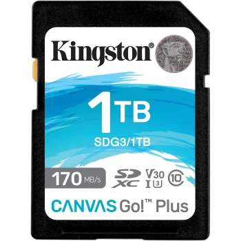 Карта памяти Kingston Canvas Go! Plus SDXC 1TB, Class 3 UHS-I U3, (SDG3/1TB)