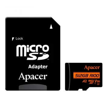 Карта памяти Apacer MicroSD 512GB, Class 10 UHS-I U3, (AP512GMCSX10U8-R)