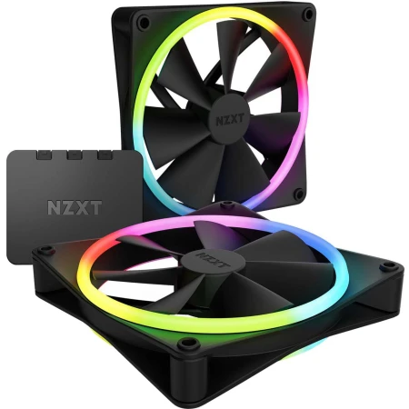 Комплект вентиляторов для корпуса NZXT F140 RGB Duo Black, (RF-D14DF-B1)