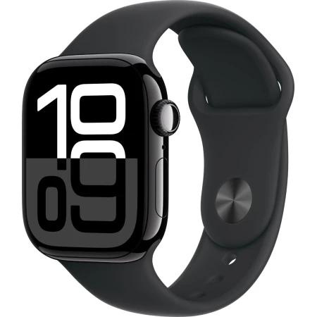 Смарт-часы Apple Watch Series 10 GPS 46mm Jet Black Aluminium Case with Black Sport Band - M/L (MWWQ3QI/A)