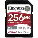 Карта памяти Kingston Canvas React Plus V60 SD 256GB, Class 3 UHS-II U3, (SDR2V6/256GB)