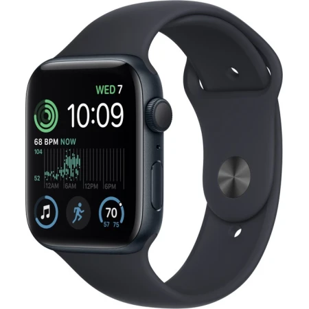 Смарт часы Apple Watch SE 40mm Midnight Aluminium Case with Midnight Sport Band - S/M (MXE73)