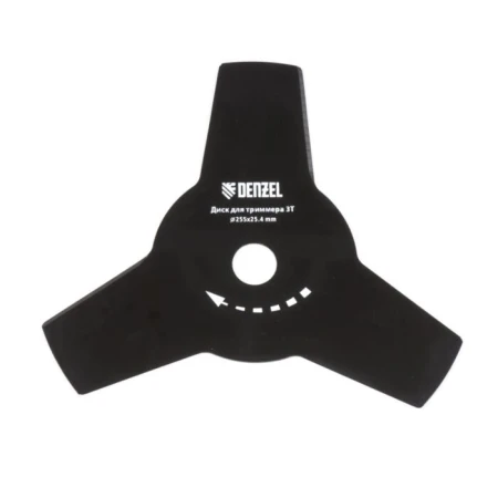 Диск для триммера Denzel 255 х 25,4 мм, толщина 1,6 мм, 3 лезвия Диск для триммера Denzel 255 х 25,4 мм, толщина 1,6 мм, 3 лезвия