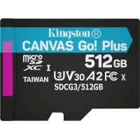 Карта памяти Kingston Canvas Go! Plus 512GB, microSDXC, Class 10 UHS-I U3, (SDCG4/512GB)