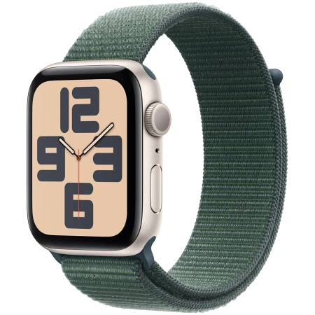 Смарт-часы Apple Watch SE (2024), 40mm Starlight Aluminium Case with Lake Green Sport Loop, (MXEH3QI/A) Смарт-часы Apple Watch SE (2024), 40mm Starlight Aluminium Case with Lake Green Sport Loop, (MXEH3QI/A)