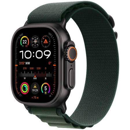 Смарт-часы Apple Watch Ultra 2, GPS + Cellular, 49mm Black Titanium Case with Dark Green Alpine Loop - S, (MX4Q3GK/A) Смарт-часы Apple Watch Ultra 2, GPS + Cellular, 49mm Black Titanium Case with Dark Green Alpine Loop - S, (MX4Q3GK/A)