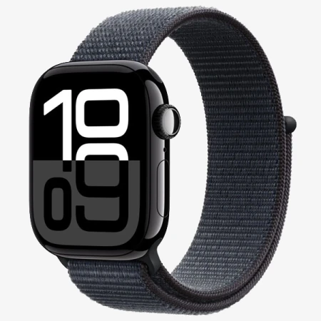 Смарт-часы Apple Watch Series 10, 42mm Jet Black Aluminium Case with Ink Sport Loop, (MWWG3QI/A)