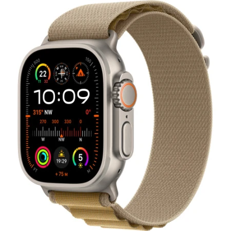 Смарт-часы Apple Watch Ultra 2, GPS + Cellular, 49mm Natural Titanium Case with Tan Alpine Loop - S, (MX4E3) Смарт-часы Apple Watch Ultra 2, GPS + Cellular, 49mm Natural Titanium Case with Tan Alpine Loop - S, (MX4E3)