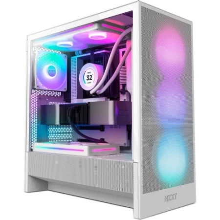 Корпус NZXT H5 Flow RGB White, (CC-H52FW-R1)