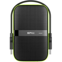 Внешний HDD Silicon Power Armor A60 1TB Black-Green, (SP010TBPHDA60S3K)